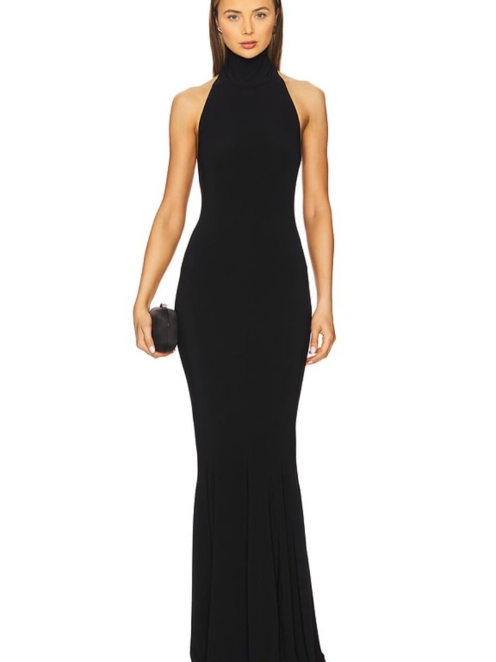 Norma Kamali Halter Fishtail Gown Black - Sizes XXS to XL